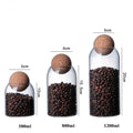 1 SET Storage Ball Jar, Glass Tea Jar, Minimalist Cork Jar, Sealed Candy Jar, Storage Jar, Coffee Jar, Dry Food Storage Jar, Coffee Storage Container