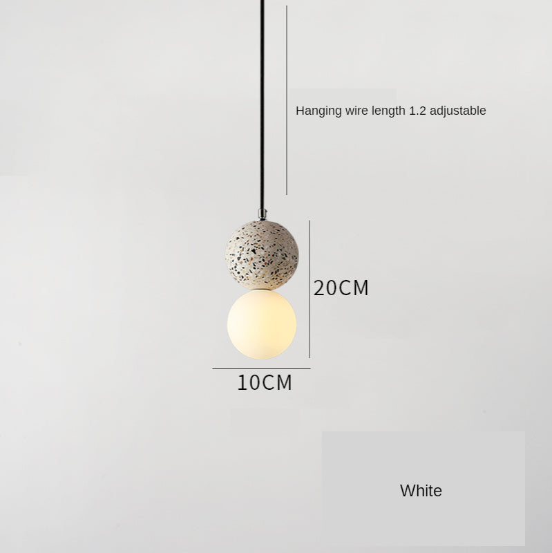 Minimalist Terrazzo Finish Hanging Lamp Fixture