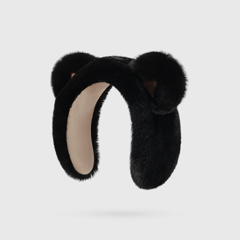 Cute Cartoon Bear Design Winter Ear Muffs for Women