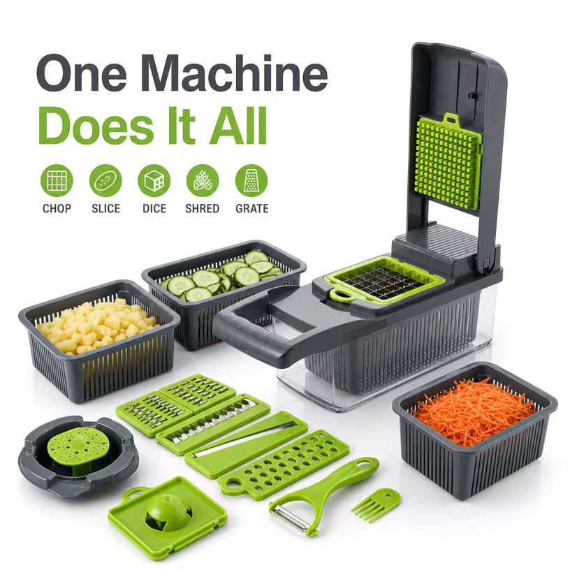 16-in-1 Master Meal Prep: Slice, Dice, & Julienne