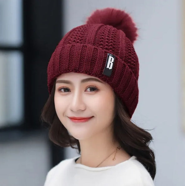 Thermal Knit Winter Hat and Scarf Combo